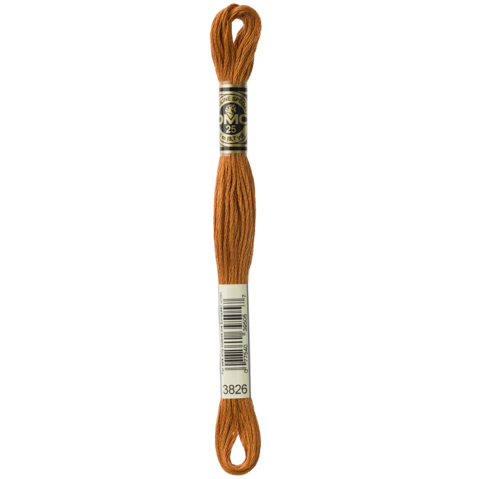 Fil mouliné à broder DMC - 8m - 3826 - marron doré