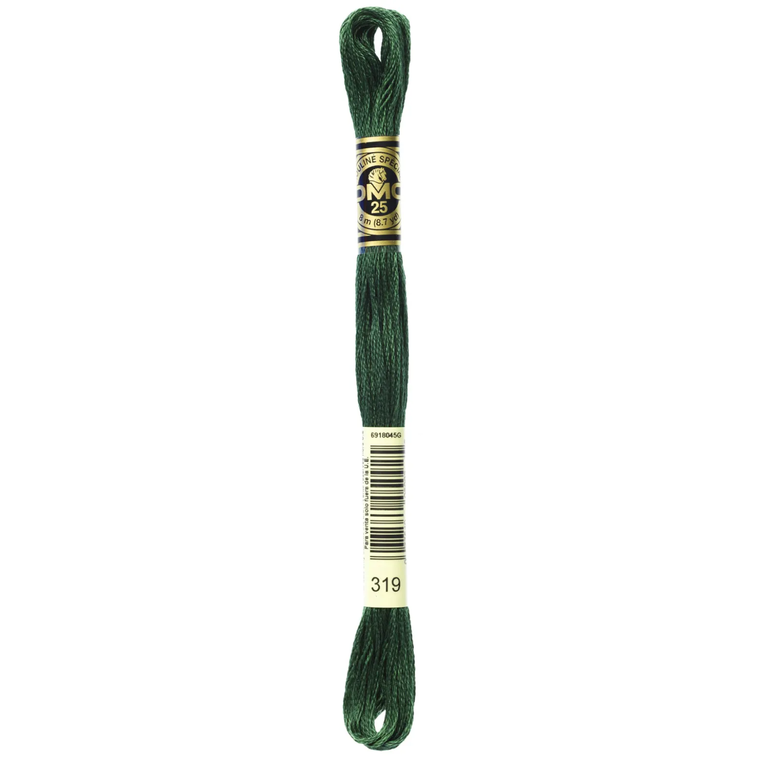 Fil mouliné à broder DMC - 8m - 319 - ombre verte