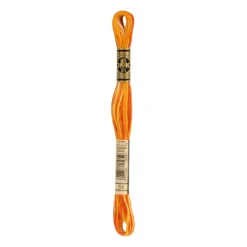 Fil mouliné à broder DMC - 8m - 51 - orange citrouille ombré
