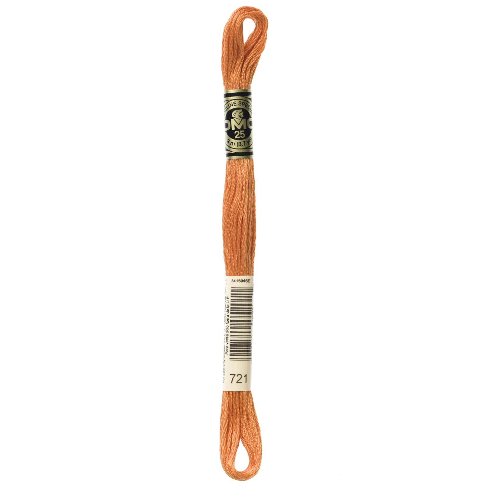 Fil mouliné à broder DMC - 8m - 721 - papaye orange