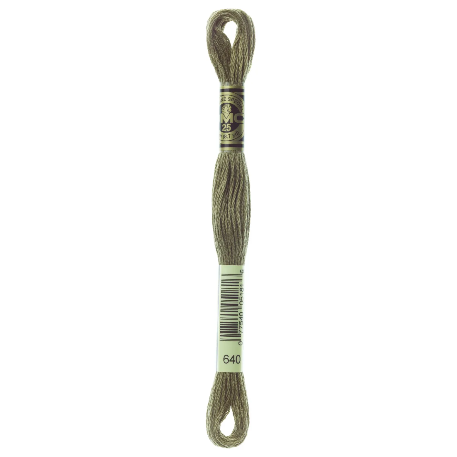 Fil mouliné à broder DMC - 8m - 640 - pavé gris