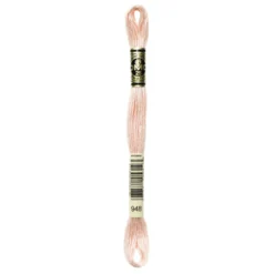 Fil mouliné à broder DMC - 8m - 948 - plume rose