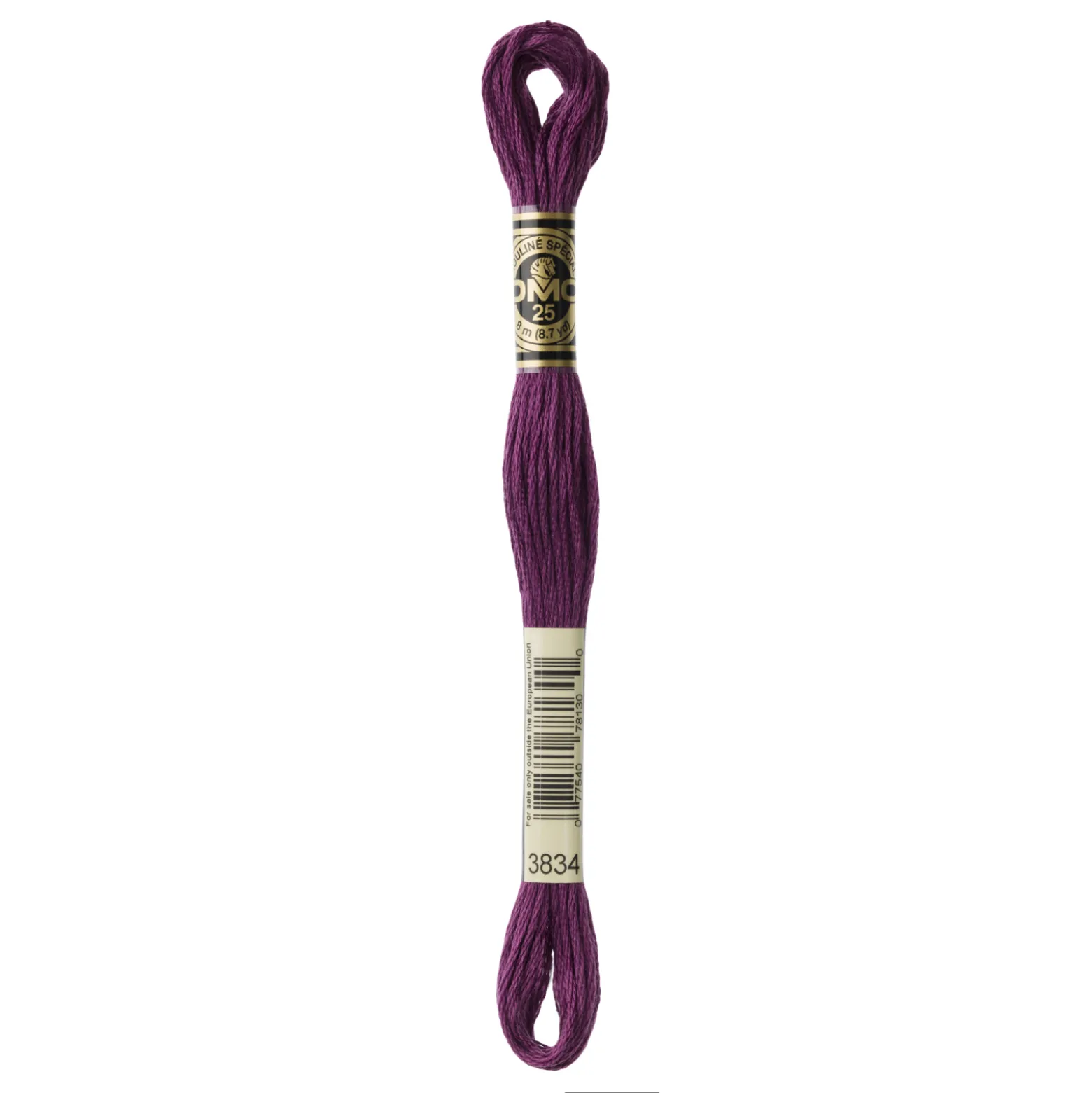 Fil mouliné à broder DMC - 8m - 3834 - raisin