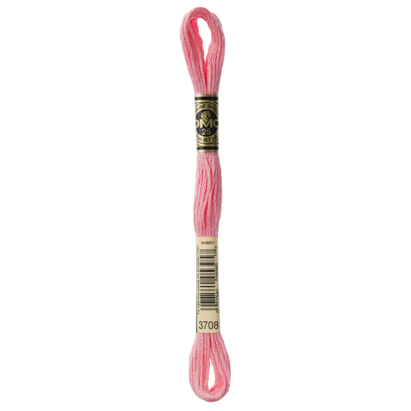 Fil mouliné à broder DMC - 8m - 3708 - rose Azalée
