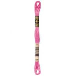 Fil mouliné à broder DMC - 8m - 603 - rose bonbon