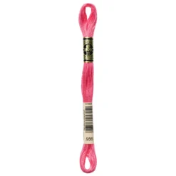 Fil mouliné à broder DMC - 8m - 956 - rose fluo