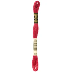 Fil mouliné à broder DMC - 8m - 309 - rose framboise ecrasée