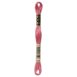 Fil mouliné à broder DMC - 8m - 760 - rose Grenadine
