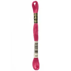 Fil mouliné à broder DMC - 8m - 601 - rose impatience