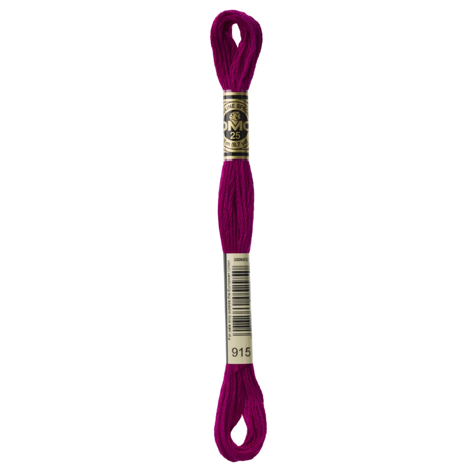 Fil mouliné à broder DMC - 8m - 915 - rose magenta foncé