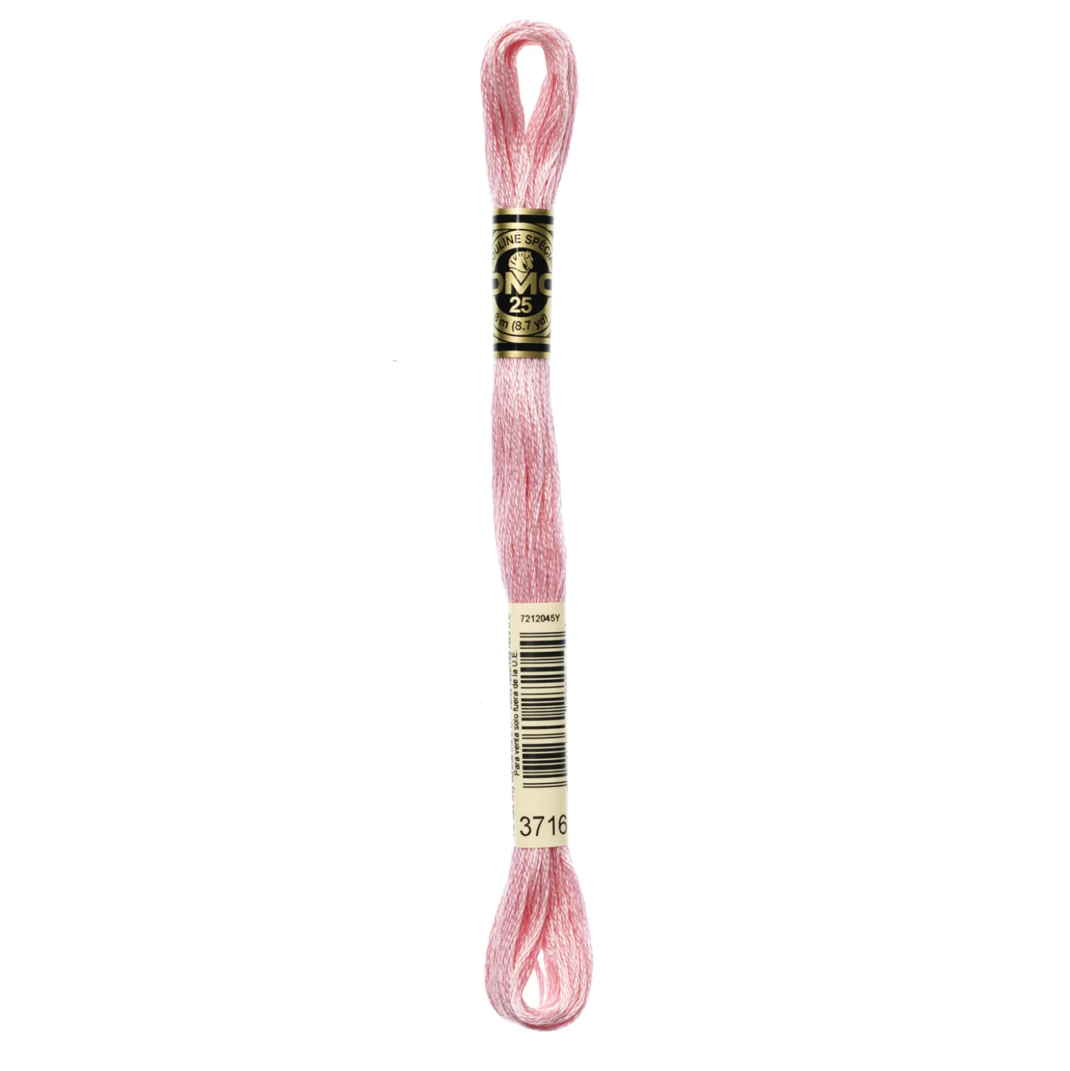 Fil mouliné à broder DMC - 8m - 3716 - rose pivoine