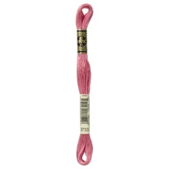 Fil mouliné à broder DMC - 8m - 3733 - rose trémière