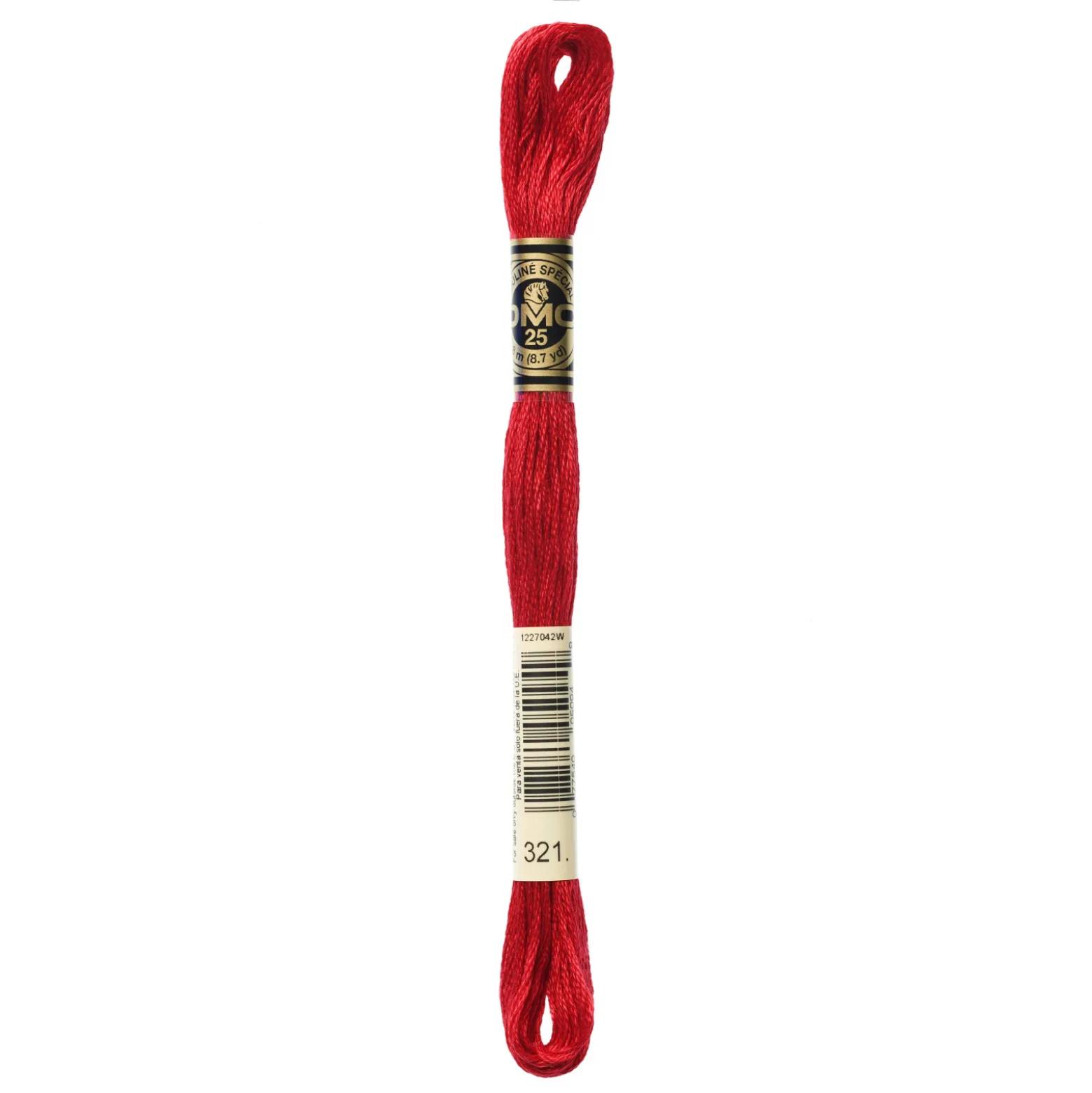Fil mouliné à broder DMC - 8m - 321 - rouge carmin