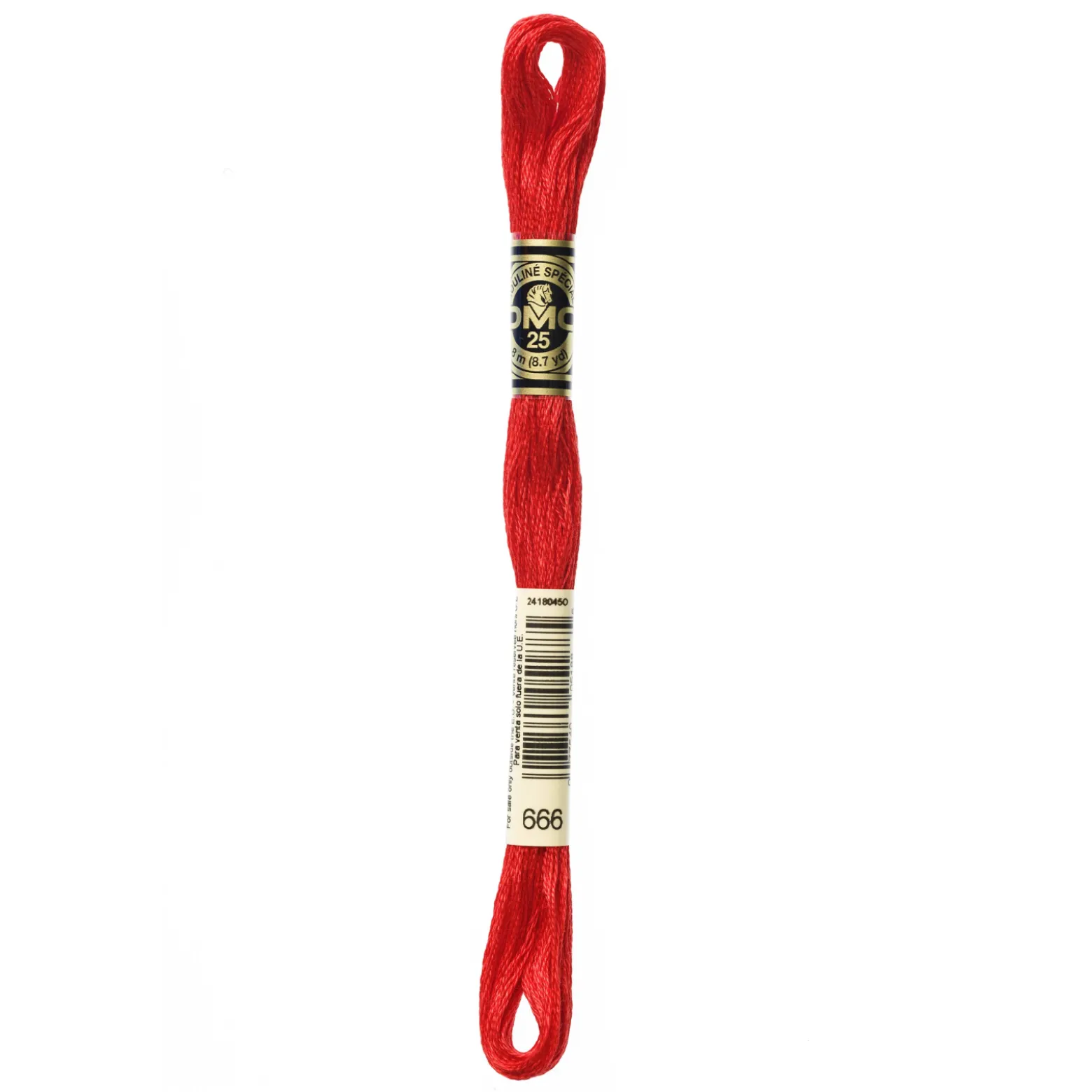 Fil mouliné à broder DMC - 8m - 666 - rouge écarlate