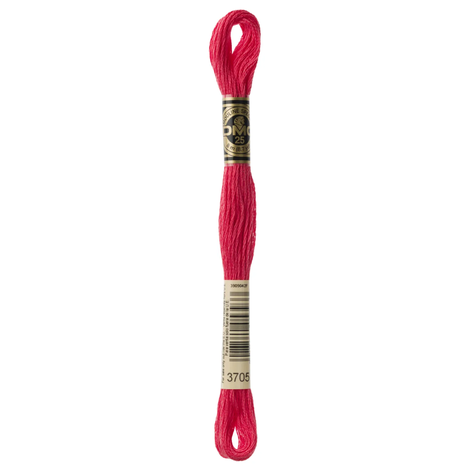 Fil mouliné à broder DMC - 8m - 3705 - rouge clair