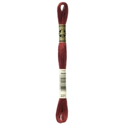 Fil mouliné à broder DMC - 8m - 221 - rouge de Mars