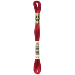 Fil mouliné à broder DMC - 8m - 304 - Rouge de Chine