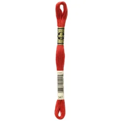 Fil mouliné à broder DMC - 8m - 347 - rouge égyptien