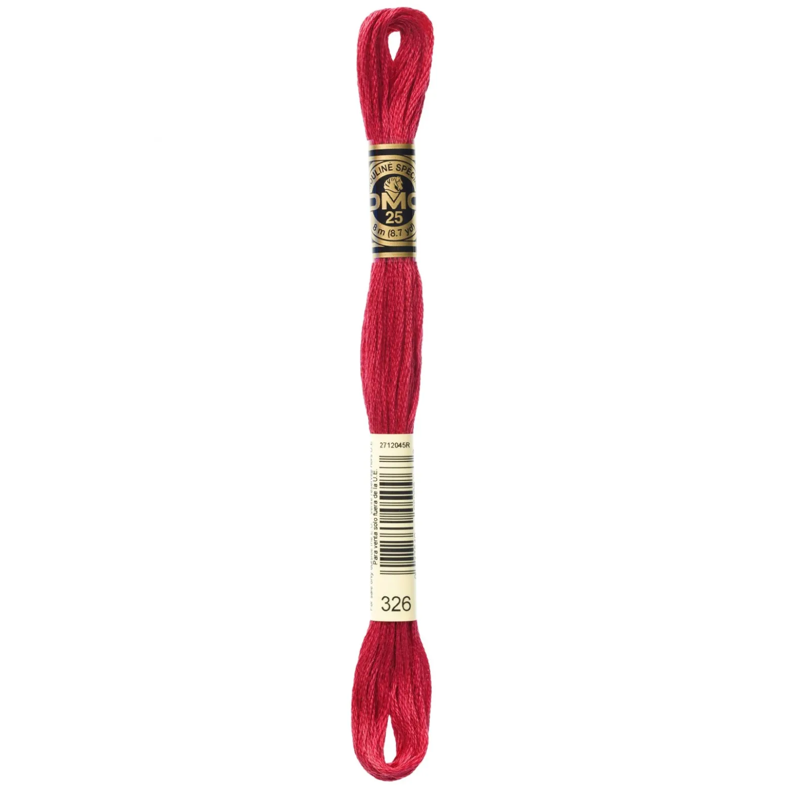 Fil mouliné à broder DMC - 8m - 326 - rouge rubis