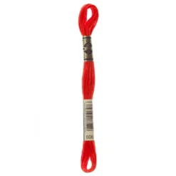 Fil mouliné à broder DMC - 8m - 606 - rouge vif
