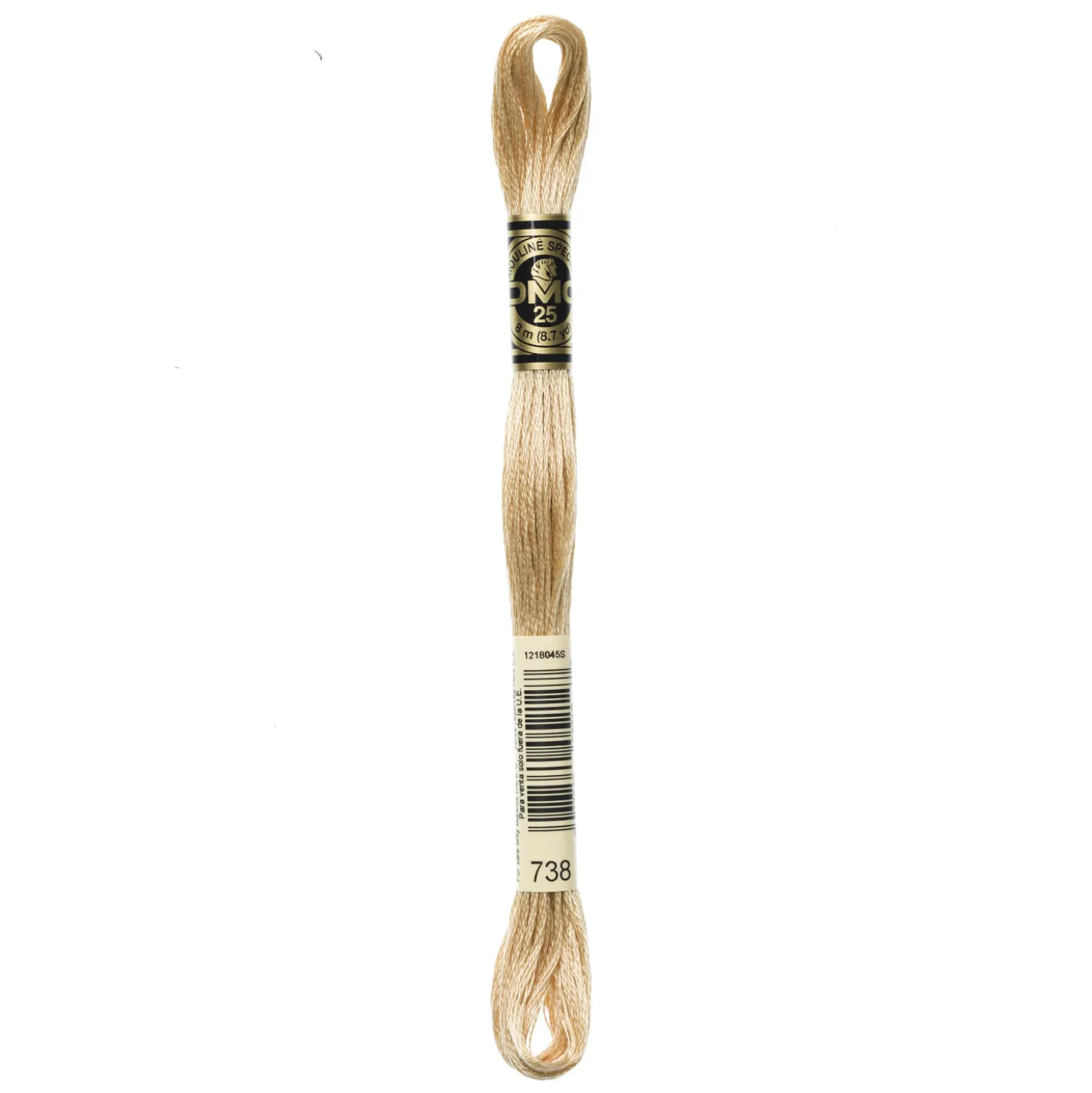 Fil mouliné à broder DMC - 8m - 738 - sahara