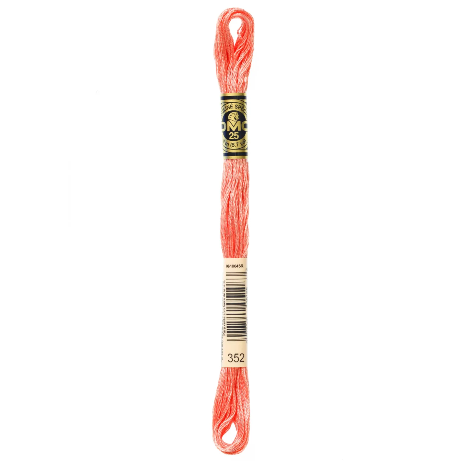 Fil mouliné à broder DMC - 8m - 352 - saumon