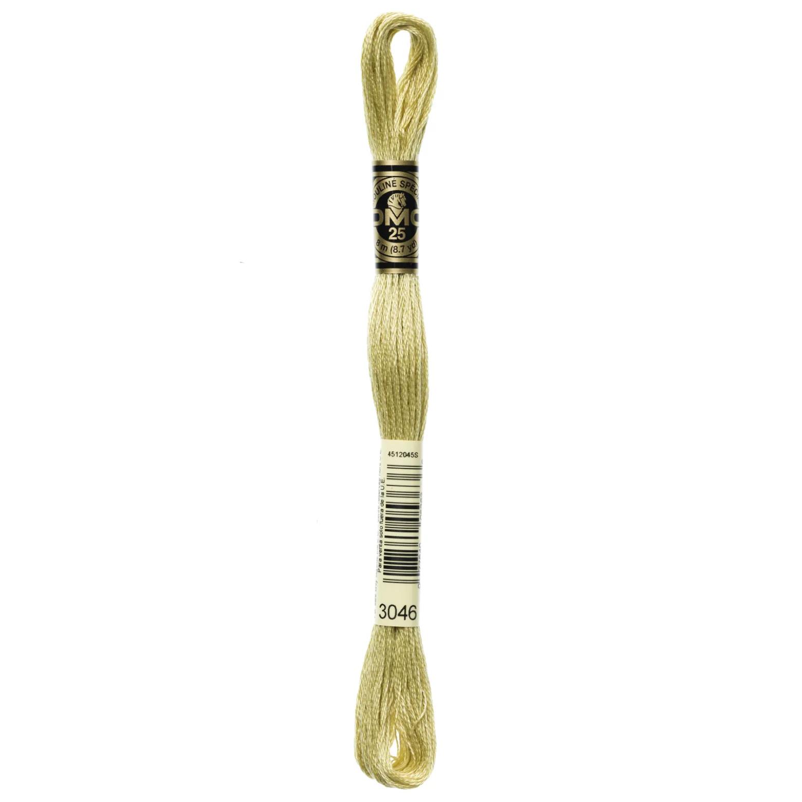 Fil mouliné à broder DMC - 8m - 3046 - seigle