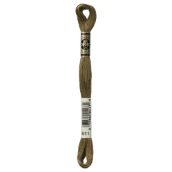 Fil mouliné à broder DMC - 8m - 611 - sisal