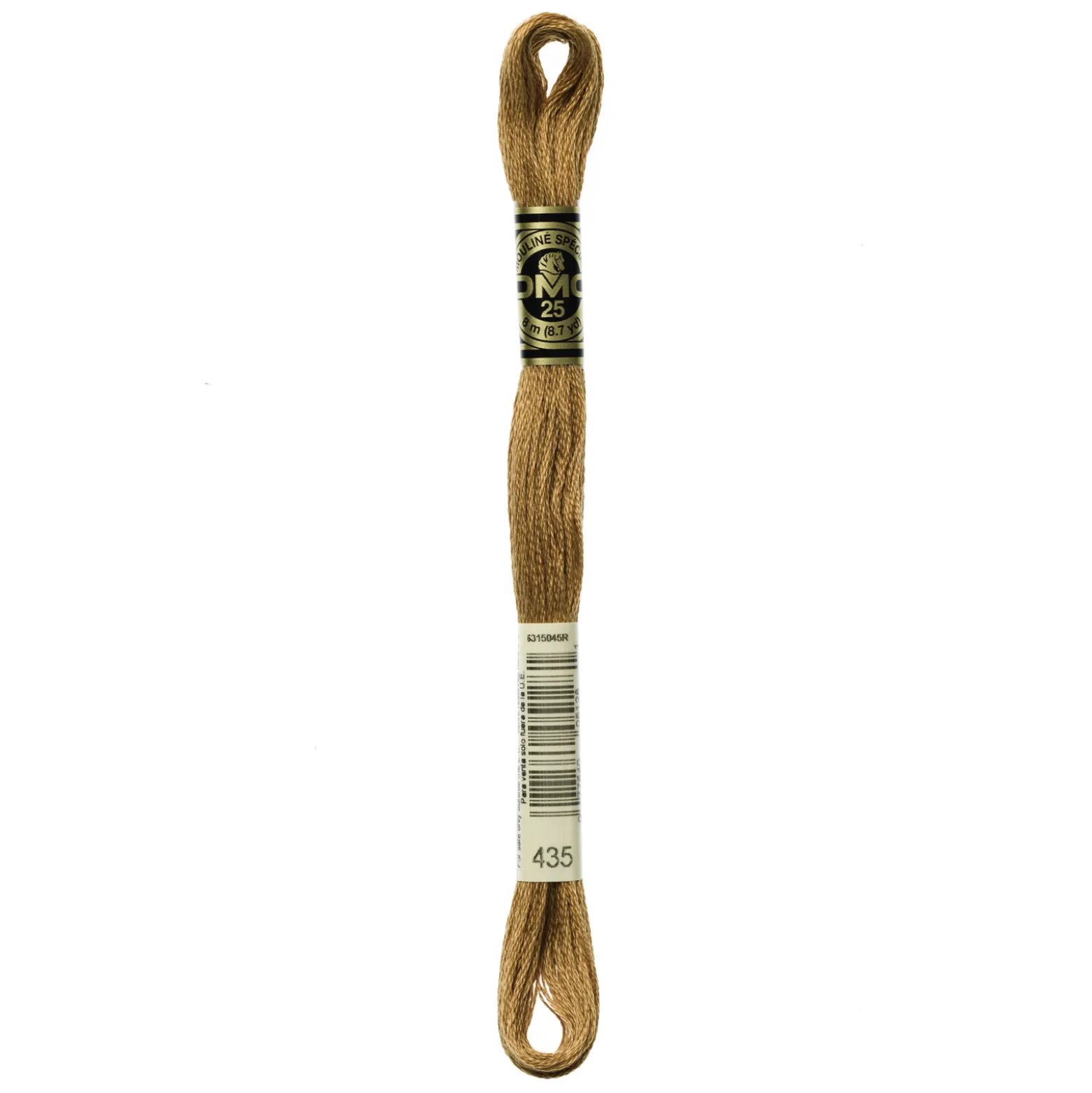 Fil mouliné à broder DMC - 8m - 435 - tabac