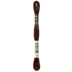 Fil mouliné à broder DMC - 8m - 898 - teck