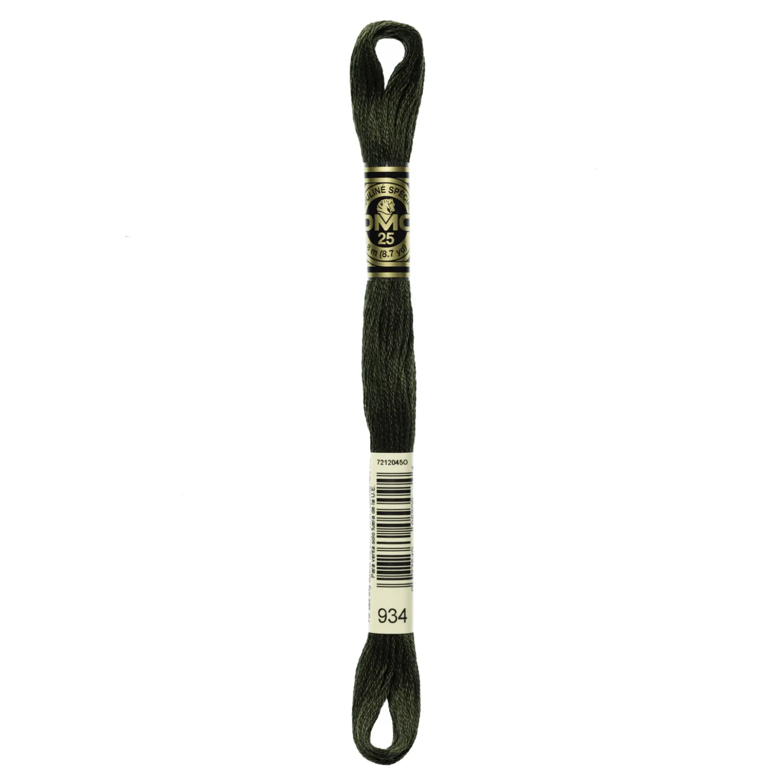 Fil mouliné à broder DMC - 8m - 934 - vert algue