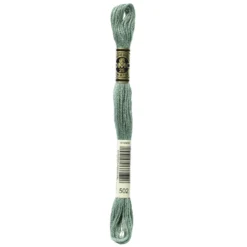 Fil mouliné à broder DMC - 8m - 502 - vert amande