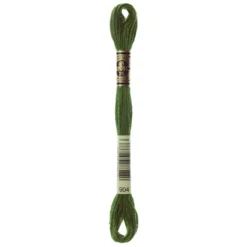 Fil mouliné à broder DMC - 8m - 904 - vert avocat