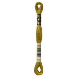 Fil mouliné à broder DMC - 8m - 832 - vert bronze clair