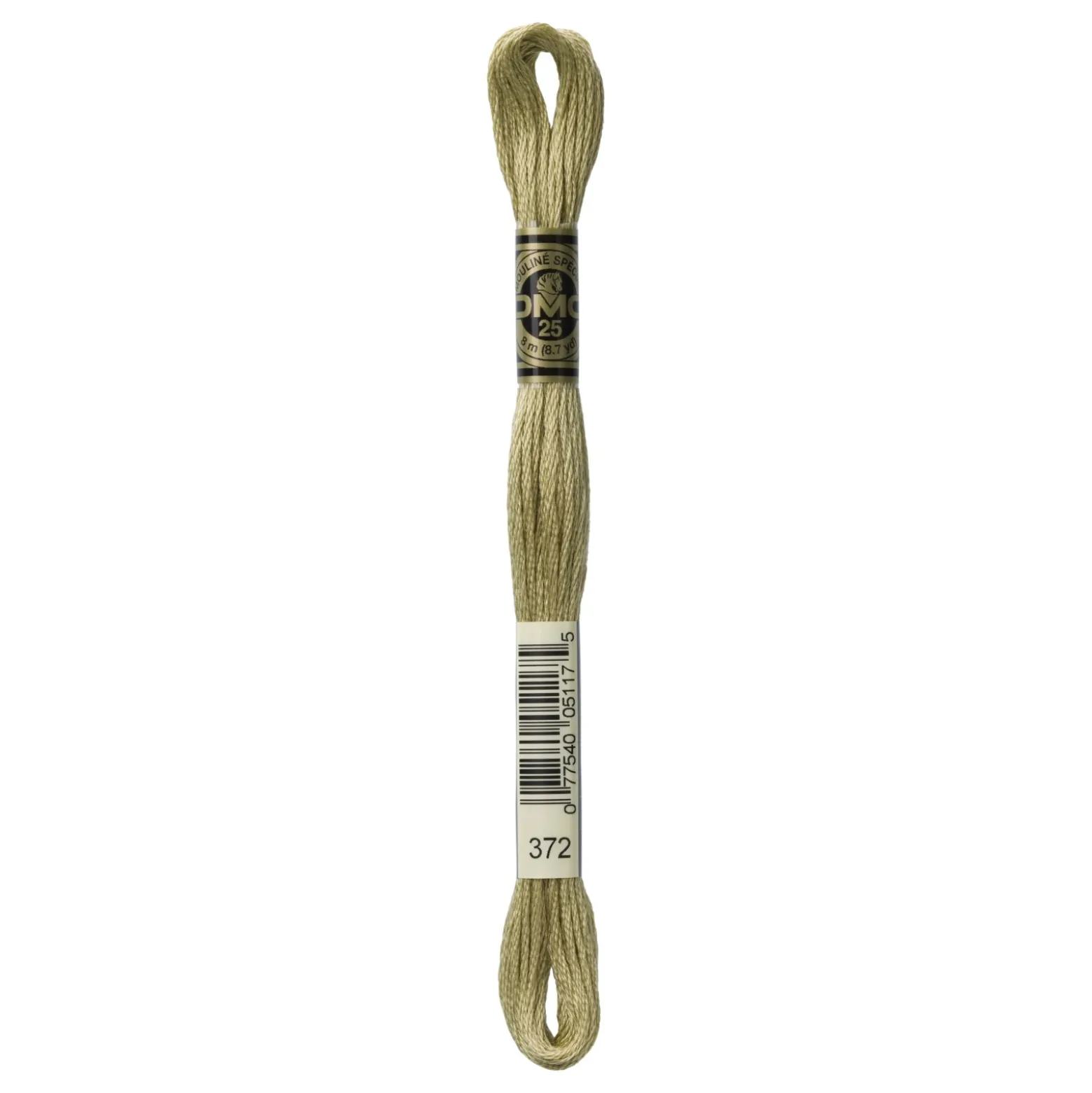 Fil mouliné à broder DMC - 8m - 372 - vert cardamome