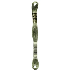 Fil mouliné à broder DMC - 8m - 3052 - vert cendré