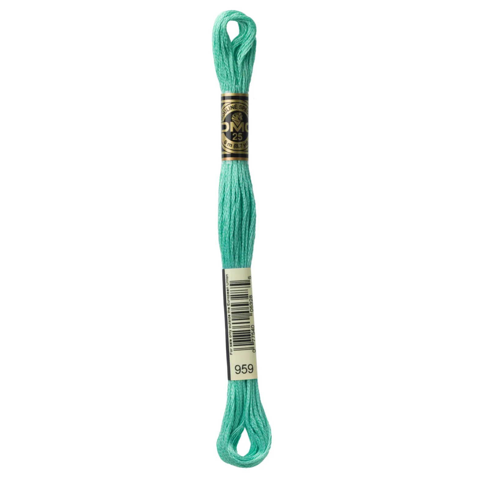 Fil mouliné à broder DMC - 8m - 959 - vert clair de Véronèse