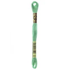 Fil mouliné à broder DMC - 8m - 563 - vert Céladon