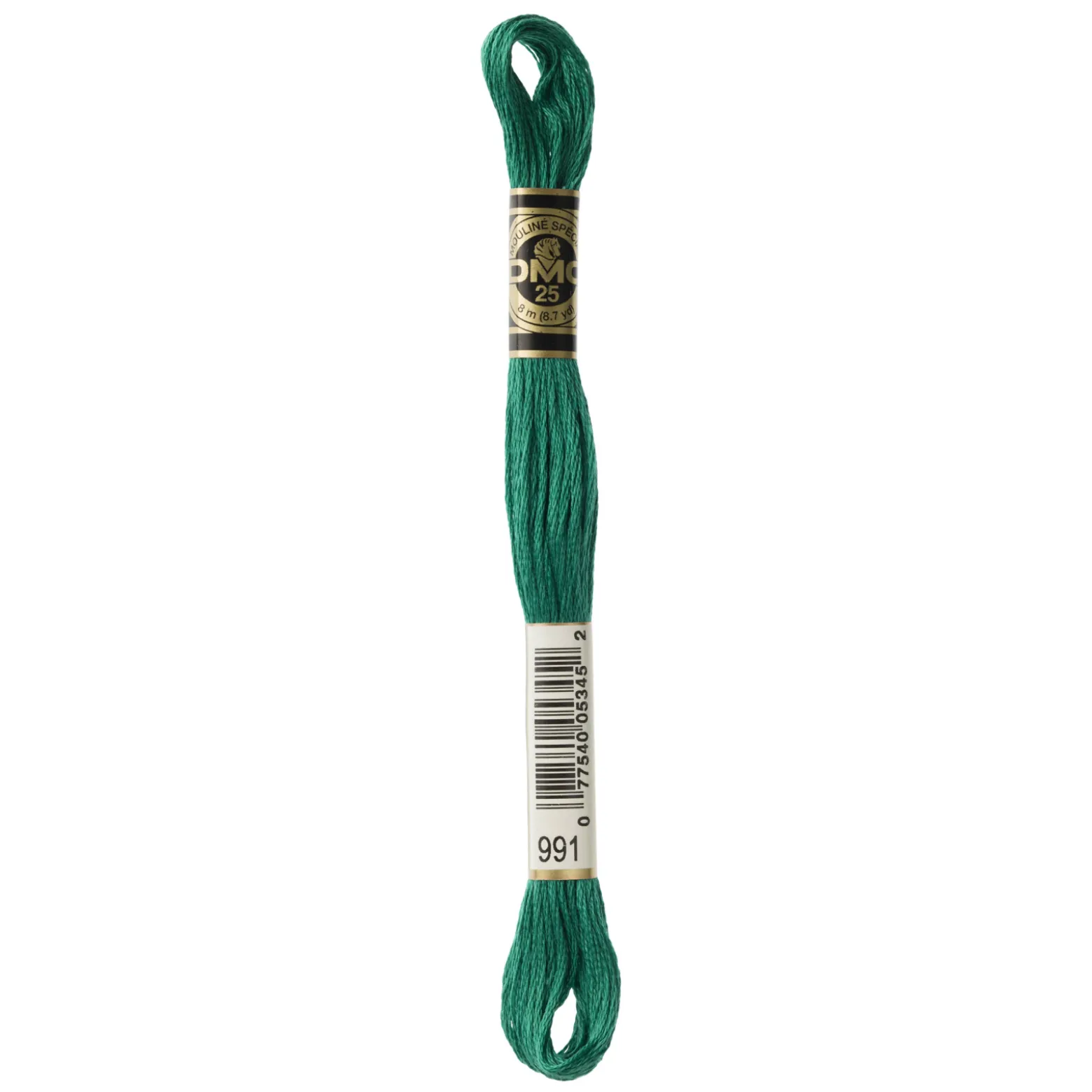 Fil mouliné à broder DMC - 8m - 991 - vert empire