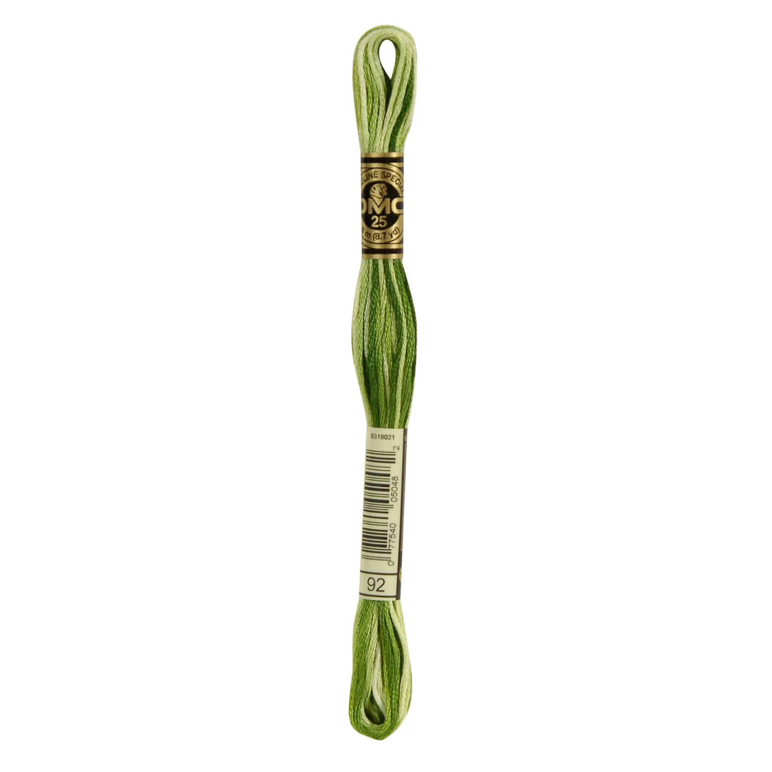 Fil mouliné à broder DMC - 8m - 92 - vert feuillage ombré
