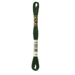 Fil mouliné à broder DMC - 8m - 890 - vert Forêt noire