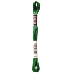 Fil mouliné à broder DMC - 8m - 699 - vert fruits confits