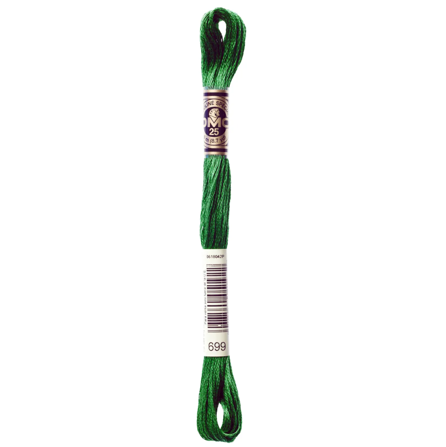 Fil mouliné à broder DMC - 8m - 699 - vert fruits confits