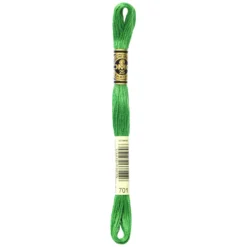 Fil mouliné à broder DMC - 8m - 701 - vert gazon