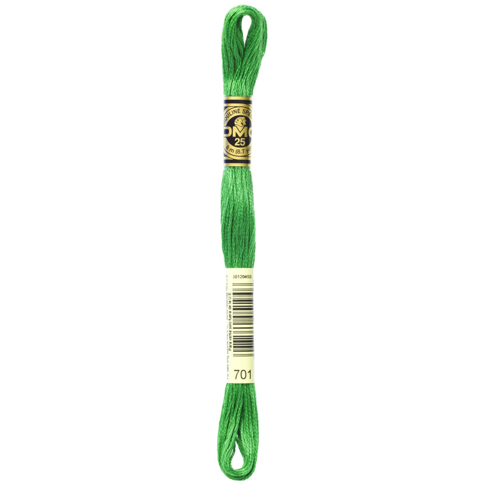 Fil mouliné à broder DMC - 8m - 701 - vert gazon