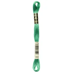 Fil mouliné à broder DMC - 8m - 912 - vert menthe à l'eau