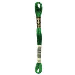 Fil mouliné à broder DMC - 8m - 909 - vert Noël