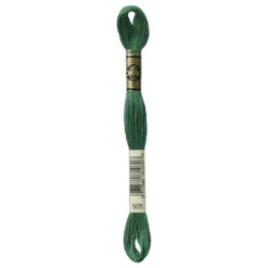 Fil mouliné à broder DMC - 8m - 505 - vert pinède