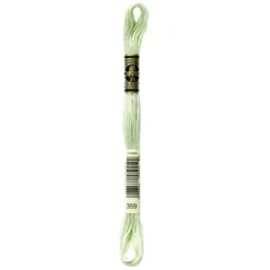 Fil mouliné à broder DMC - 8m - 369 - vert pousse de bambou