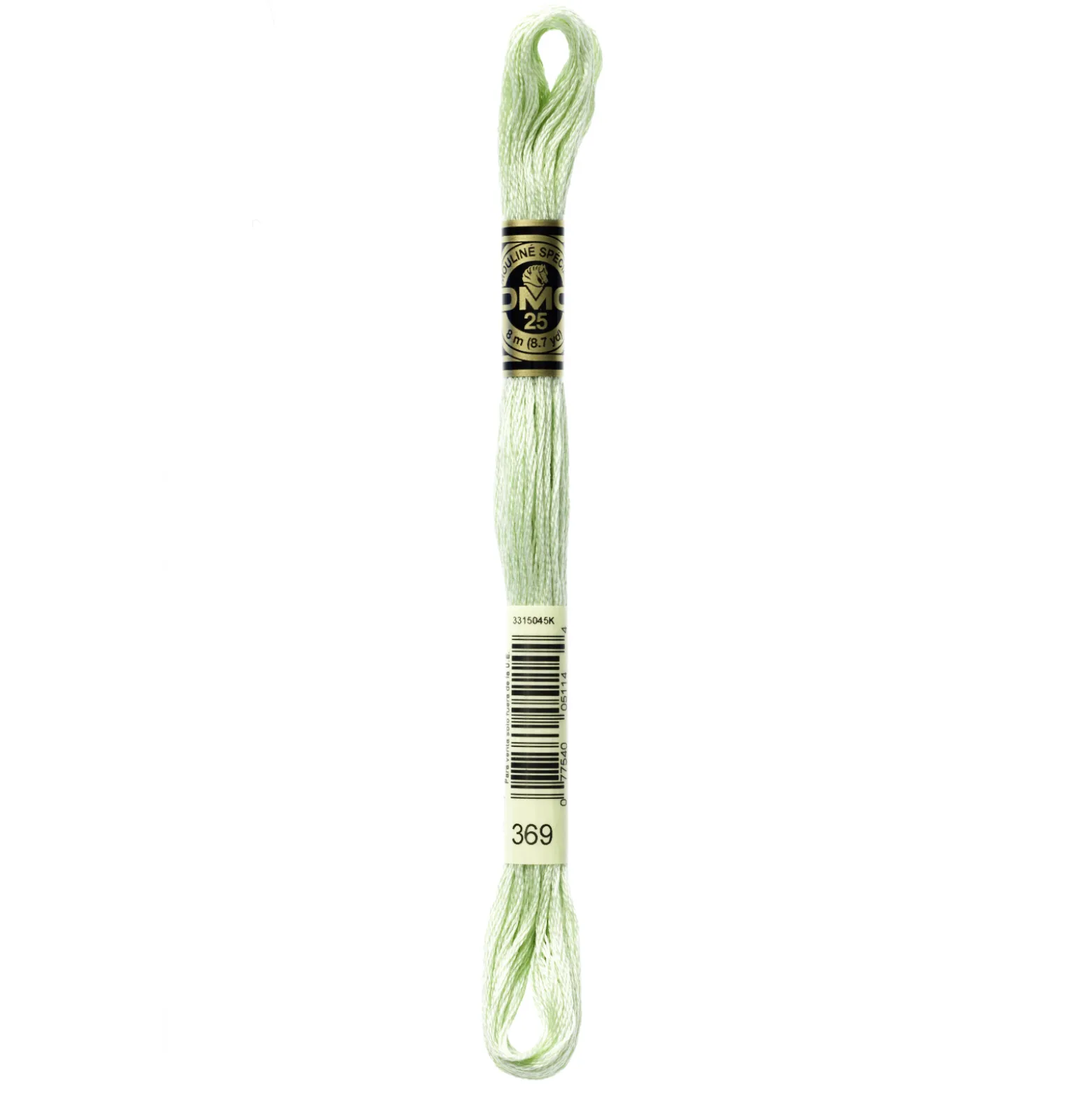 Fil mouliné à broder DMC - 8m - 369 - vert pousse de bambou